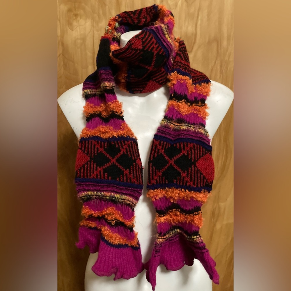 Guillaume de Mons Paris Highly colored and textured scarf.